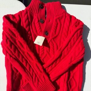 Boys GAP Kids Red Cozy Sweater NWT